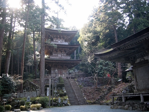明通寺 三重塔と本堂