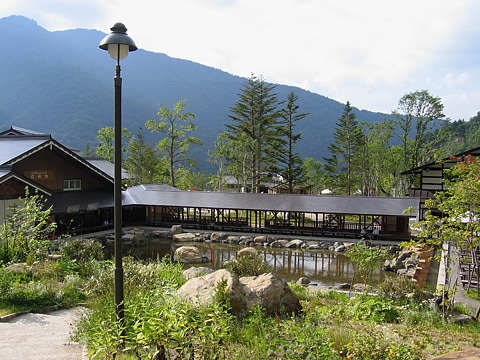 平湯大滝公園の足湯
